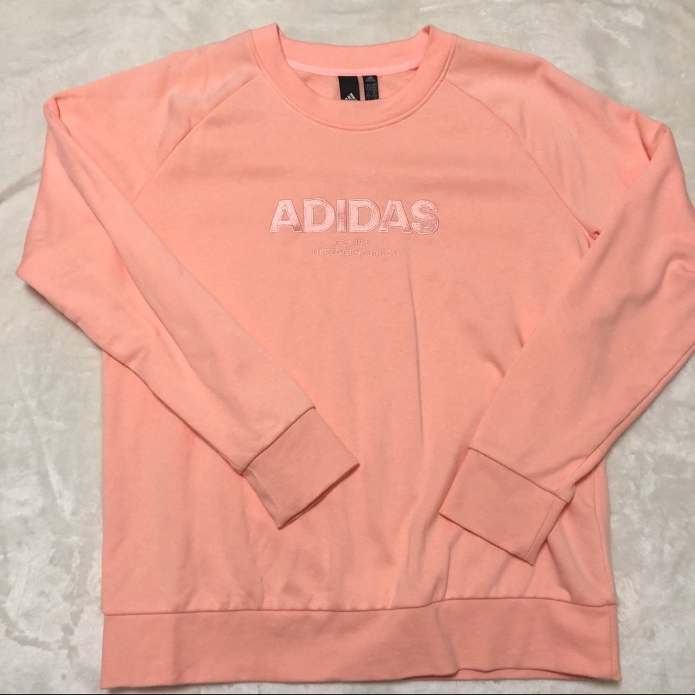 adidas pink oversized crewneck